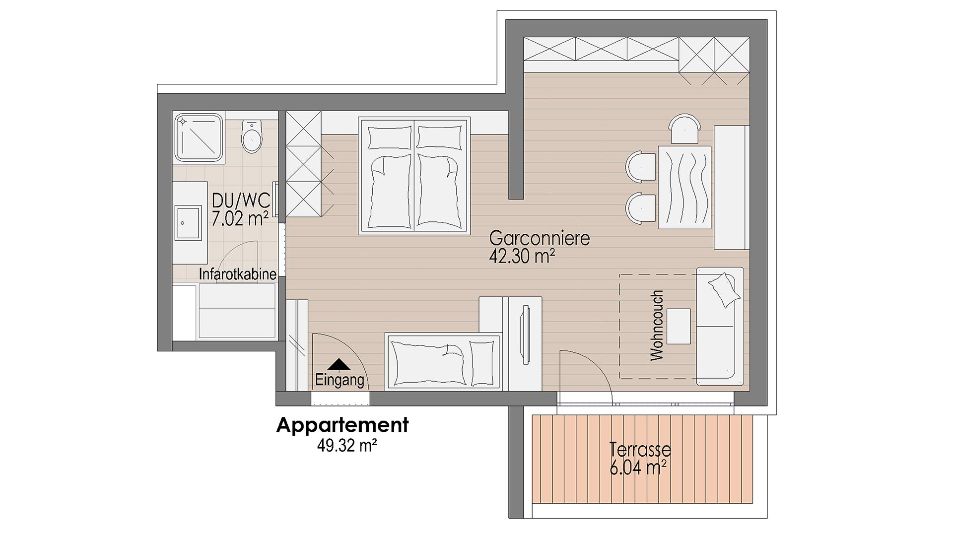 Ferienwohnung Ischgl 3 Personen | Skizze